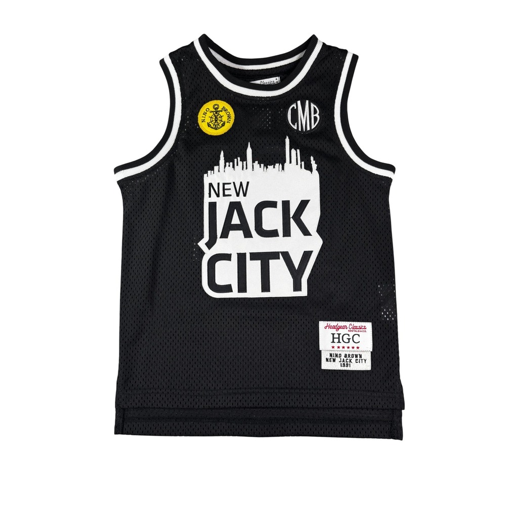 Headgear Classics New Jack City Nino Brown 91 Youth Basketball Jersey Black S